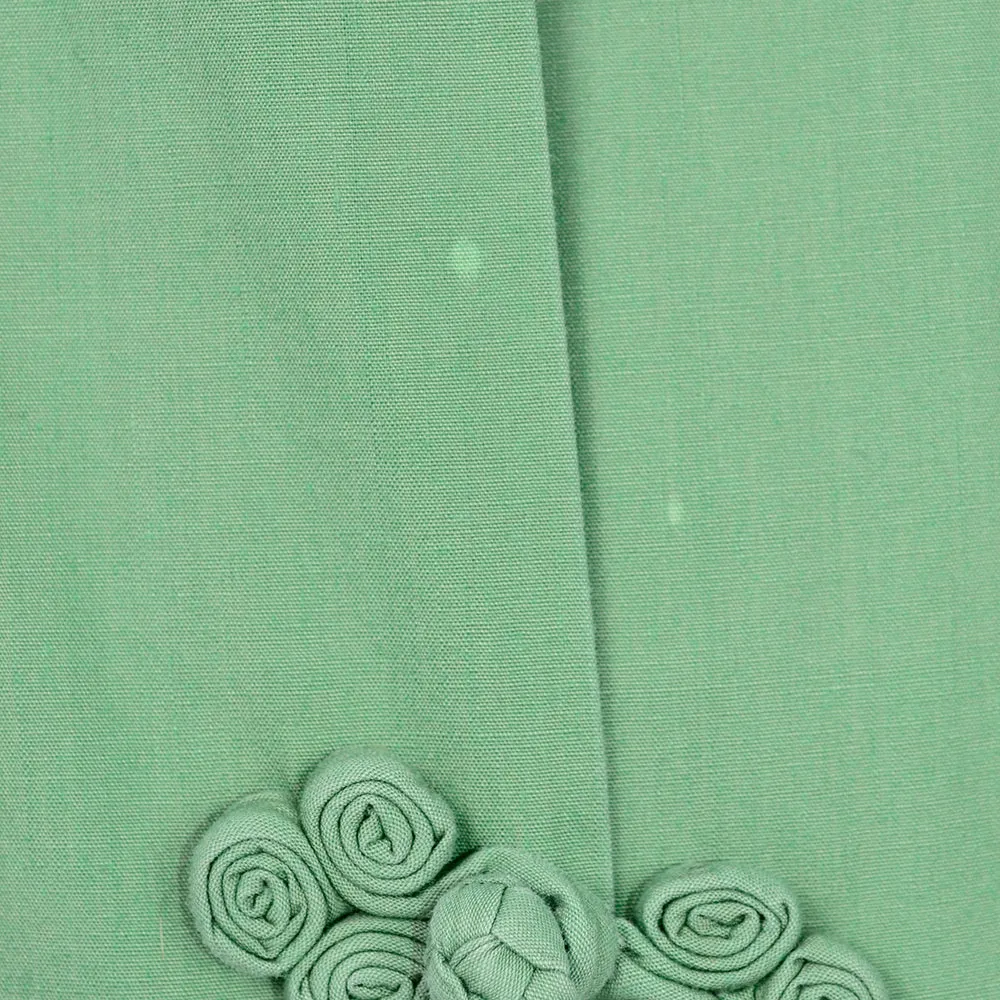 1960's Green Asian Inspired Housecoat Robe