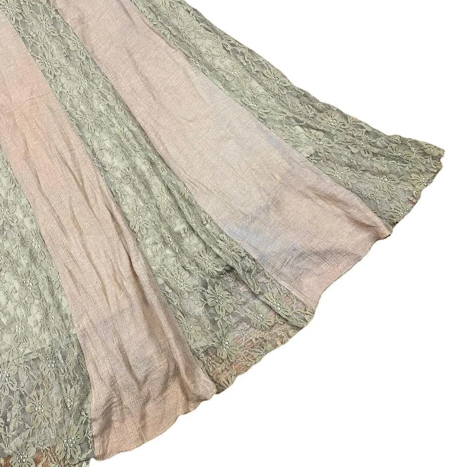 2000s Sand & Sage Maxi Skirt (M-L)
