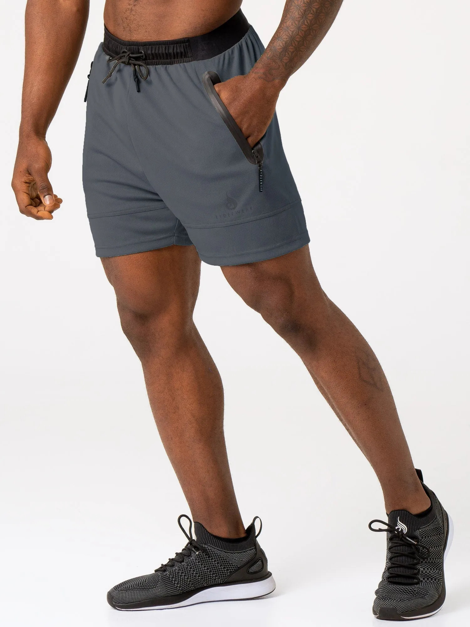 Advance Mesh Short - Steel Blue