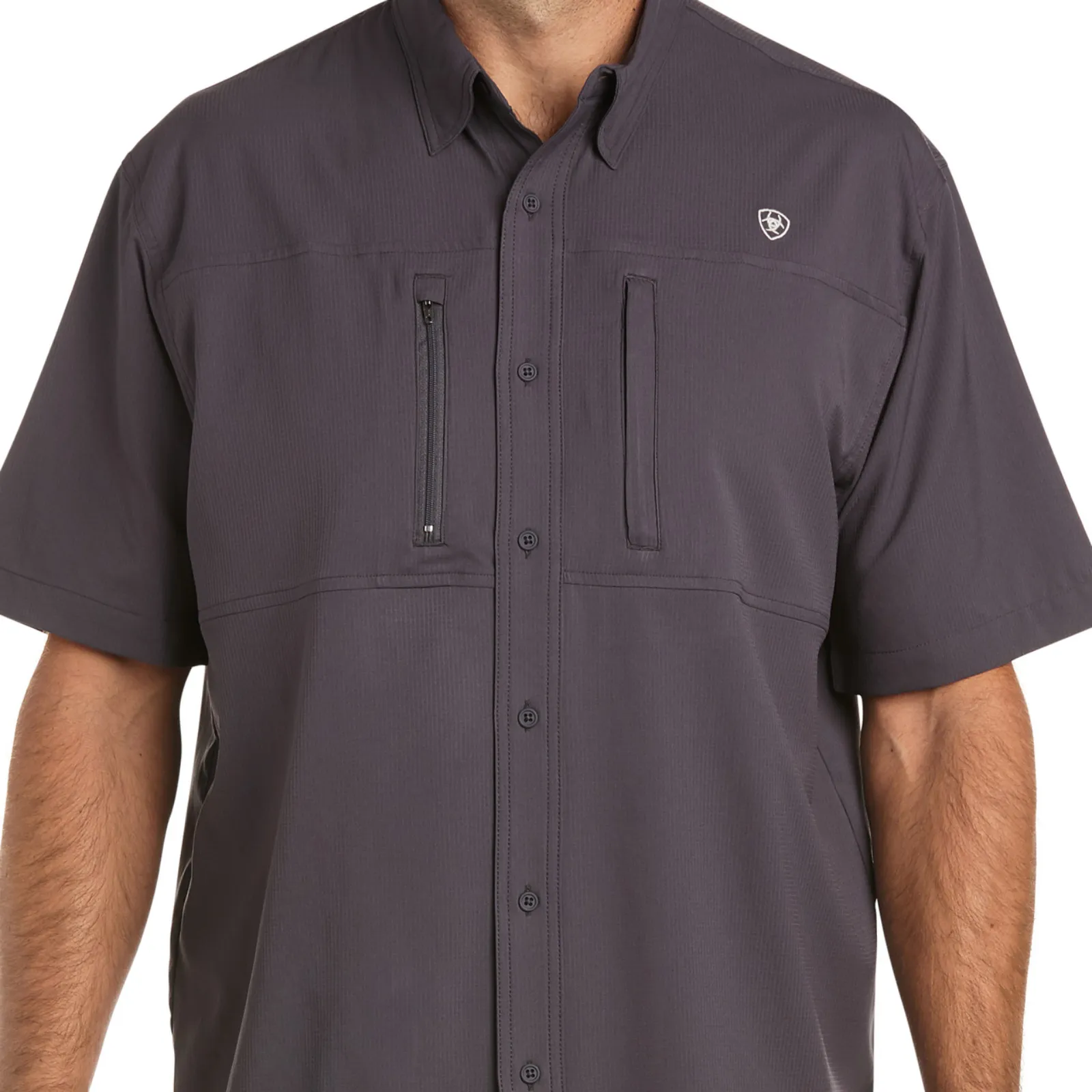 Ariat® Men's VENTTEK™ Woven Charcoal Grey Button Down Shirt 10034961