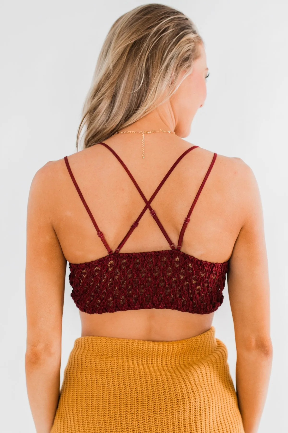 Beautiful Lace Bralette- Burgundy