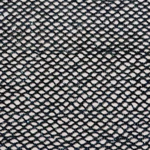 Black Crystals Embroidered Net Fabric