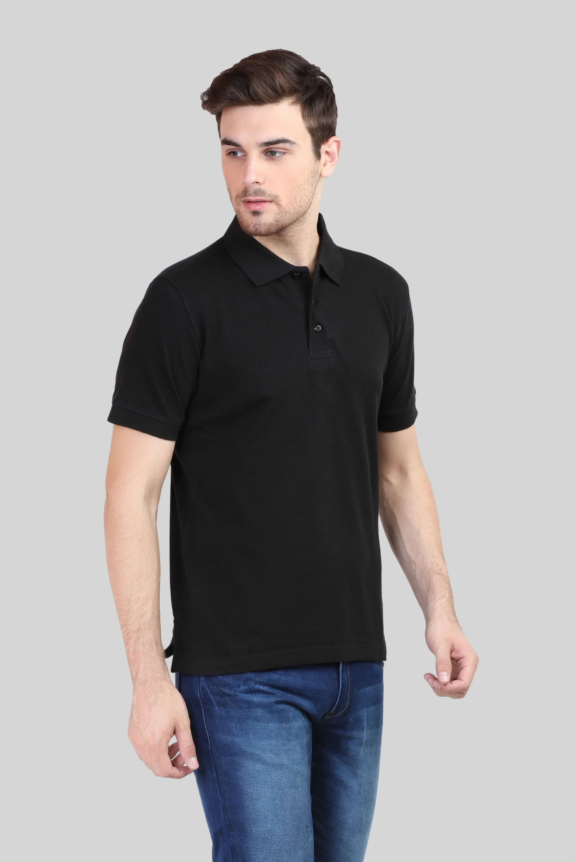 Black Polo T-shirt for men