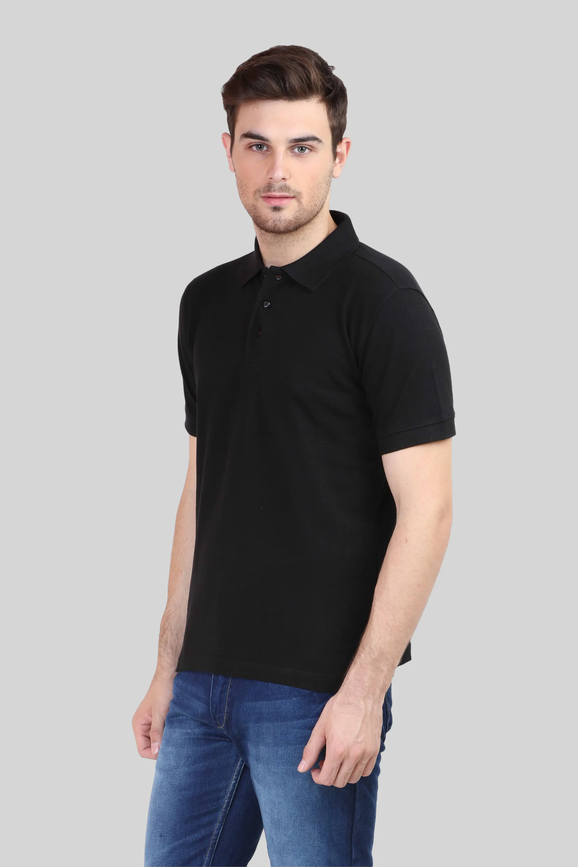 Black Polo T-shirt for men