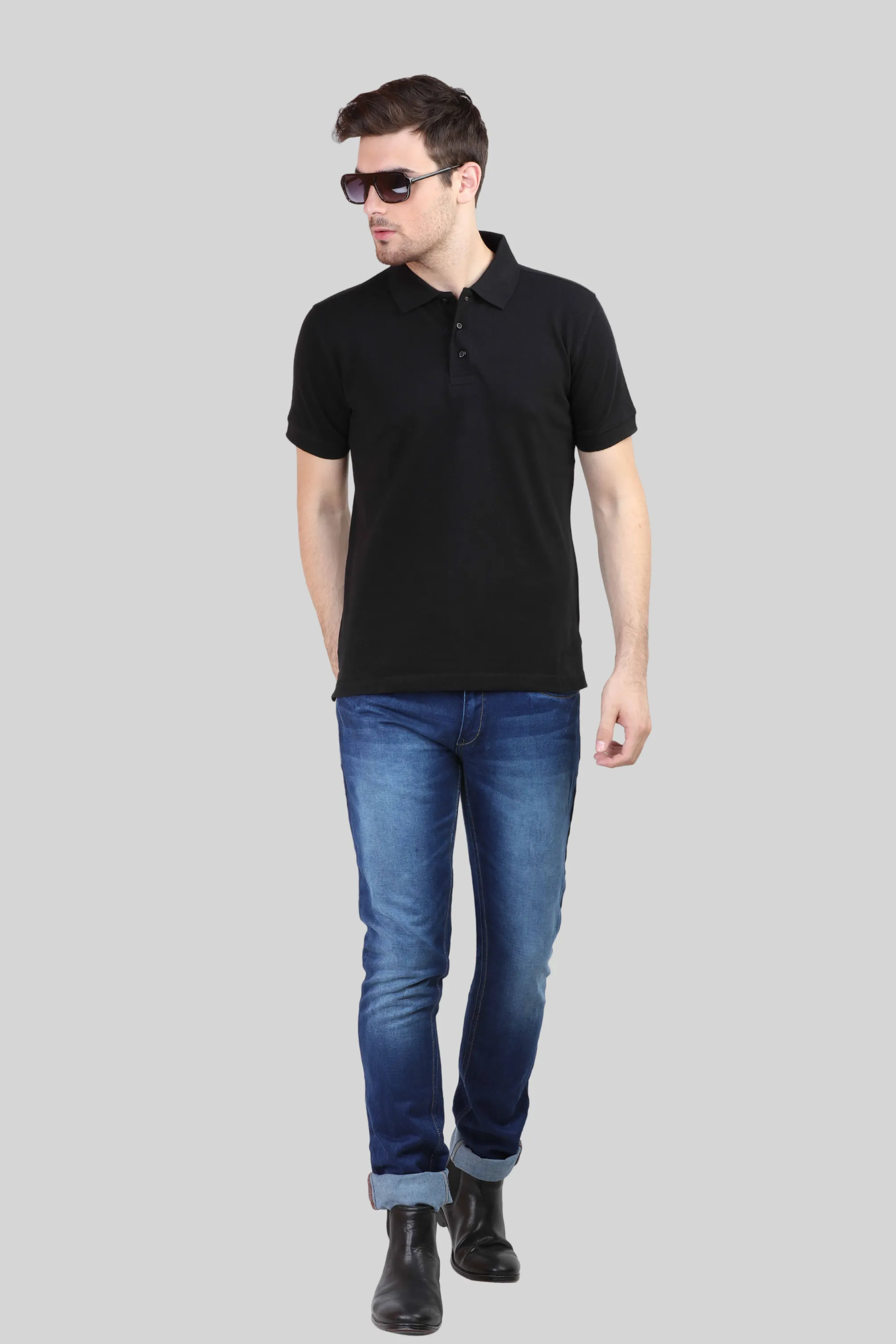 Black Polo T-shirt for men