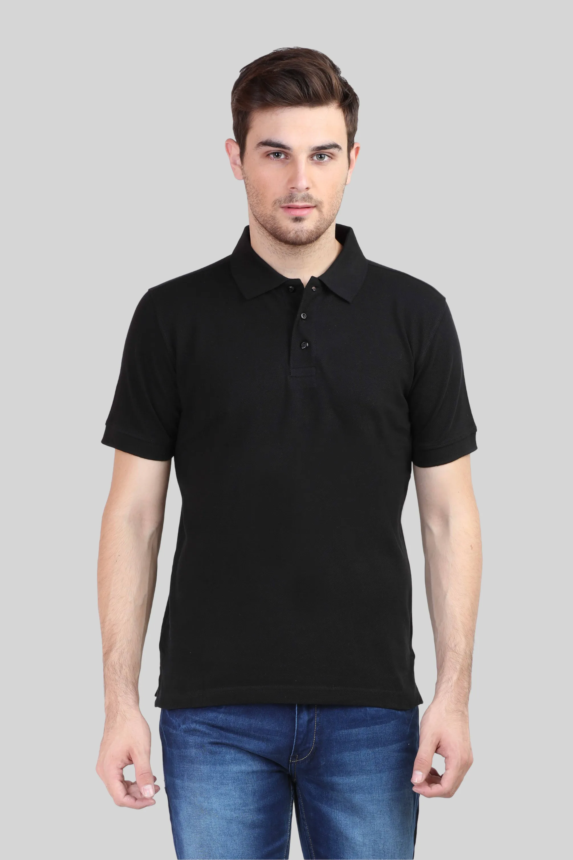 Black Polo T-shirt for men