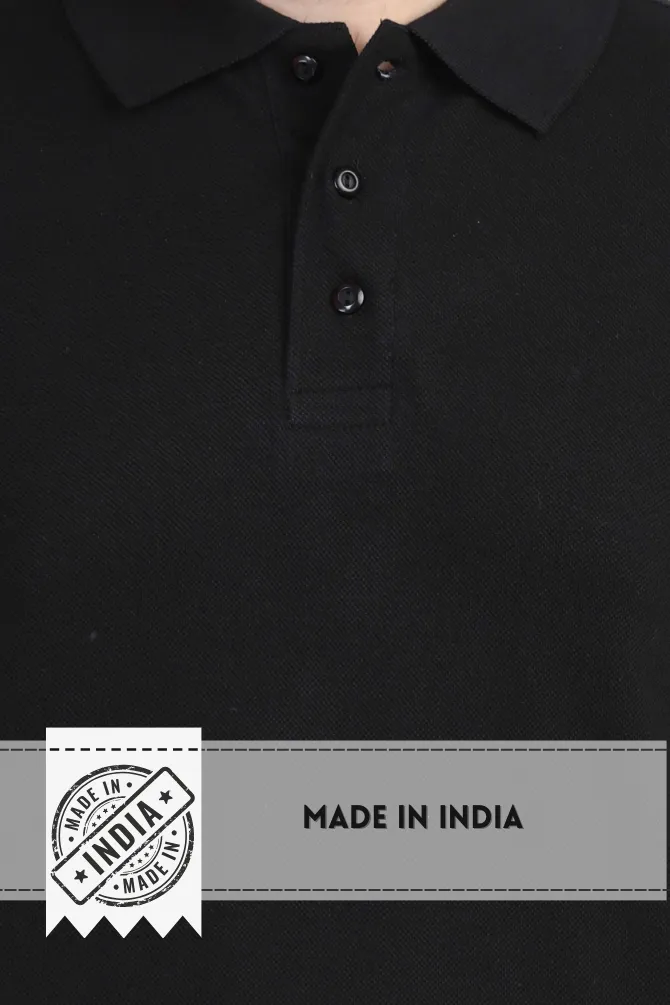 Black Polo T-shirt for men
