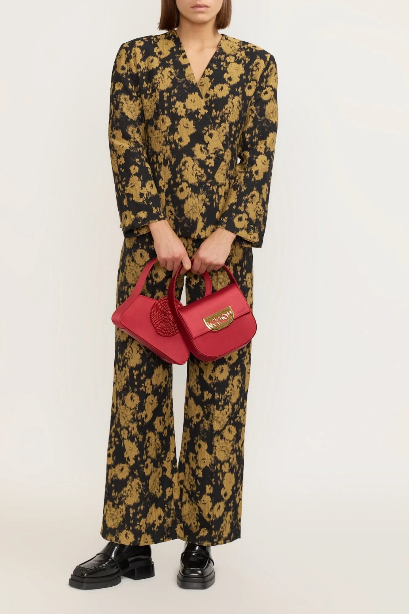 BLURRY BLACK & OCHRE Blazer