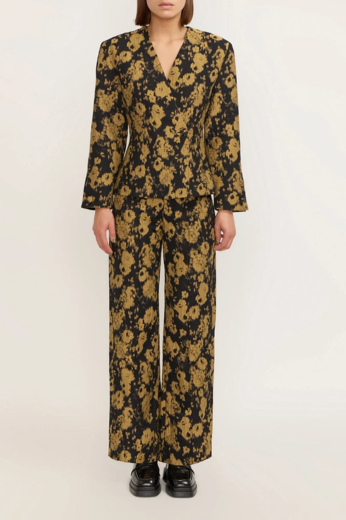 BLURRY BLACK & OCHRE Blazer
