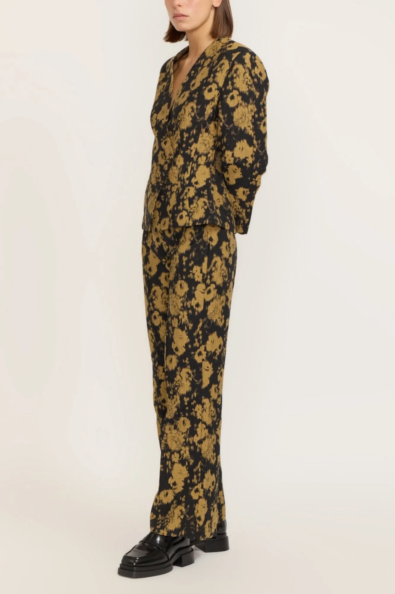 BLURRY BLACK & OCHRE Blazer