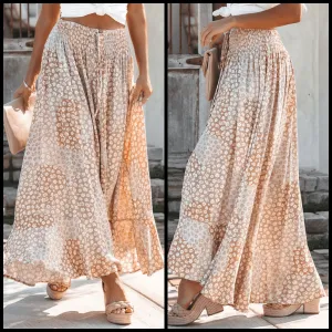 Boho Floral Maxi Skirt*