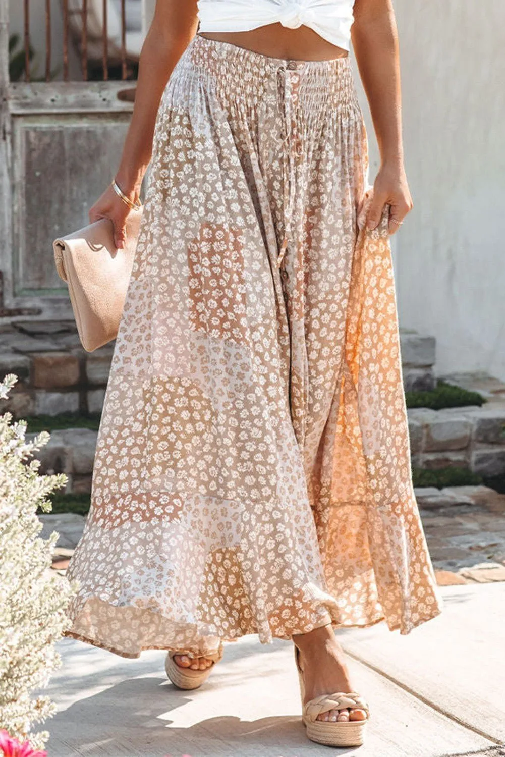 Boho Floral Maxi Skirt*