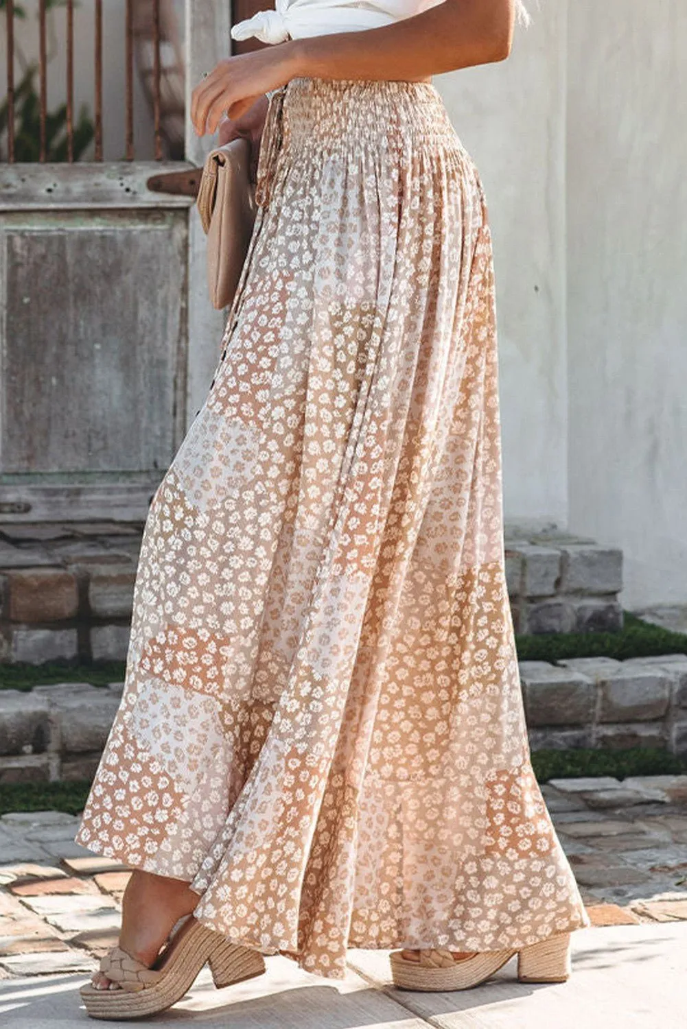 Boho Floral Maxi Skirt*