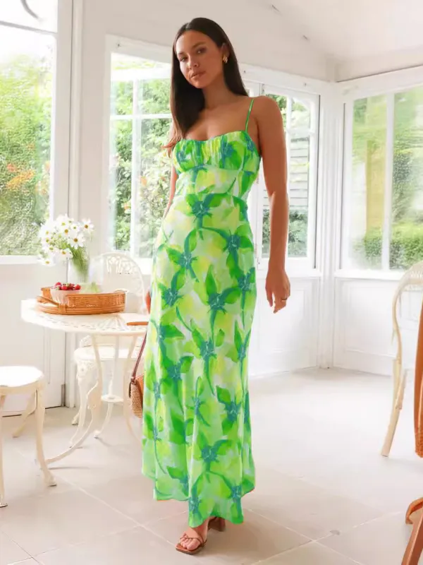 Cami Straps Floral Women's Summer Mermaid Dress
