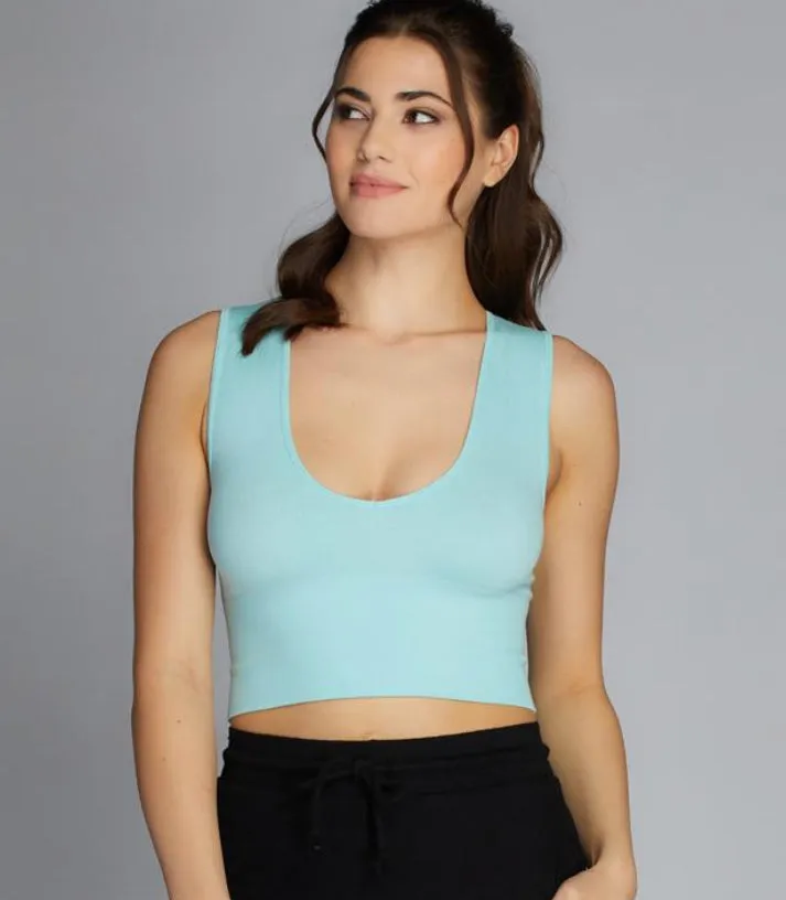 C'EST MOI BAMBOO DEEP V NECK RIB BRALETTE