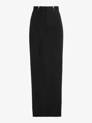 CLAW TAILORED PILLAR SKIRT - BLACK (Pre-order)