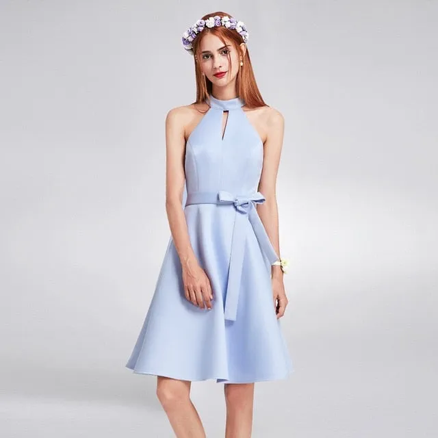Cocktail Dresses Ever Pretty Sleeveless High Low Above Knee Asymmetrical Hem Round Neck Cocktail Wedding Party Dresses