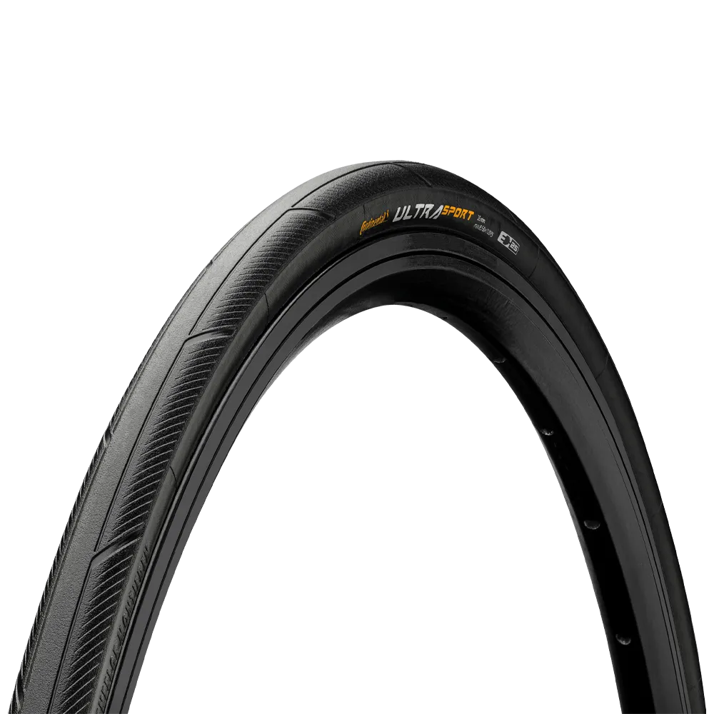 Continental Ultra Sport III Road Bike Wire Bead Tyre - 700 x 32C - PureGrip Compound - Black
