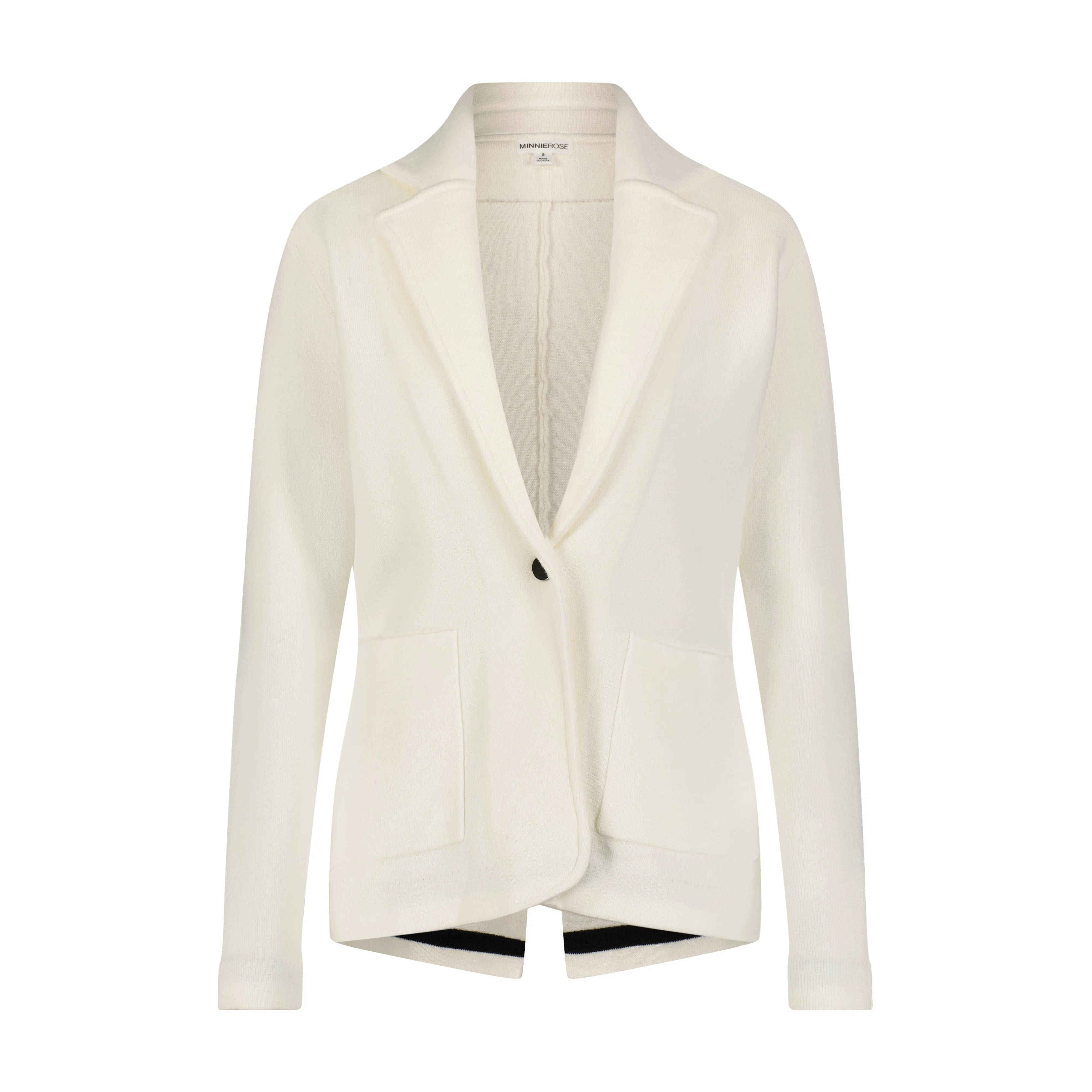 Cotton Blend Fitted Blazer