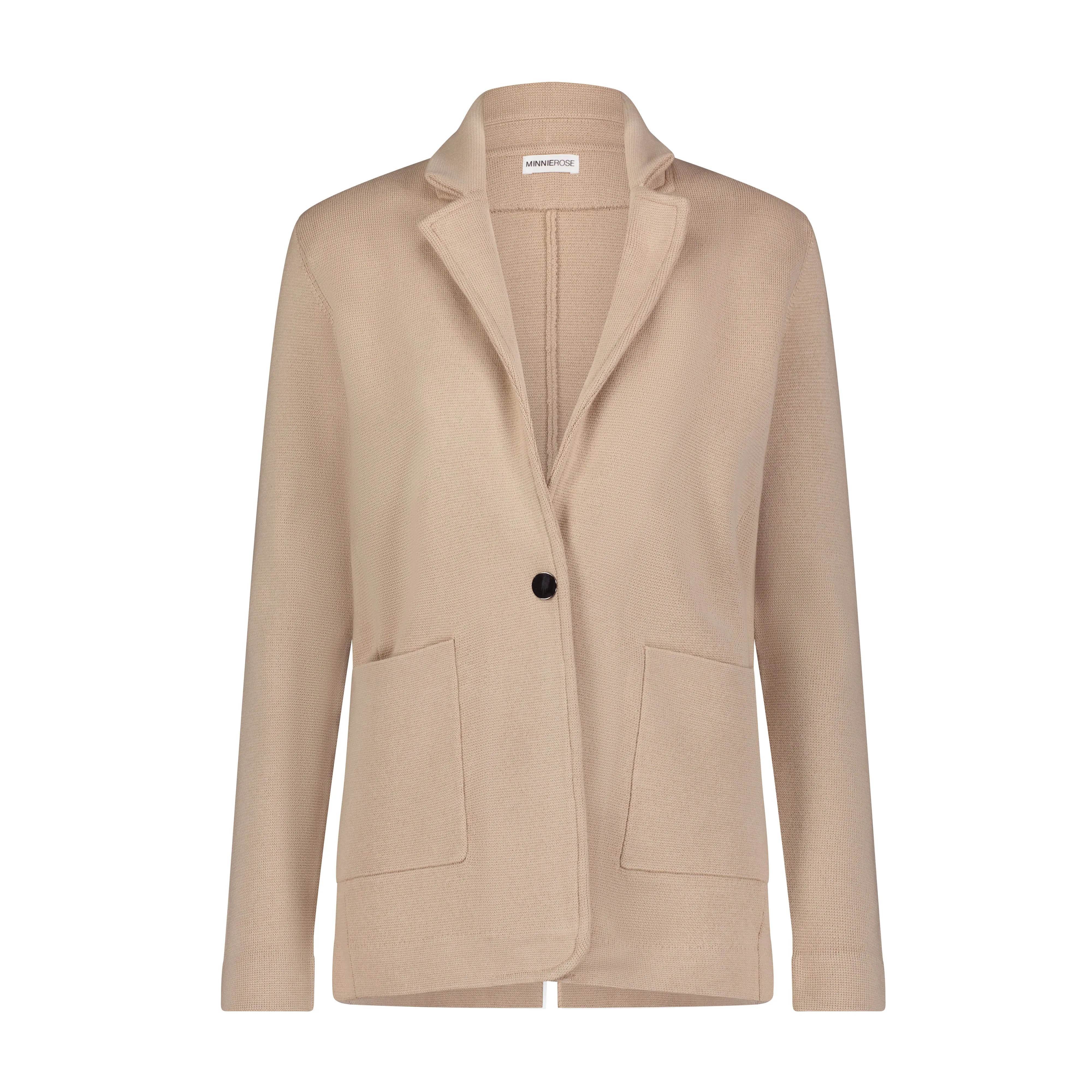 Cotton Blend Fitted Blazer