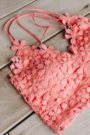 Daisy Delight Bralette In Coral