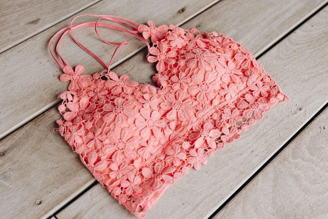 Daisy Delight Bralette In Coral