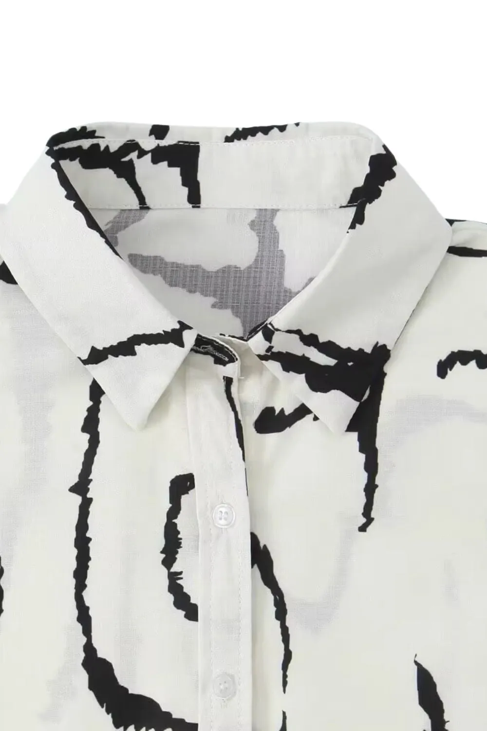 'Eliza' Geometric Pattern Print Shirt &  Pants Set (Sold Separately)