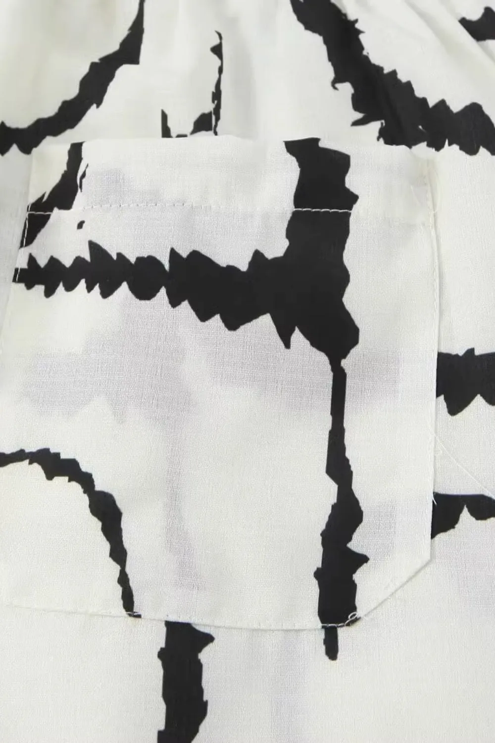 'Eliza' Geometric Pattern Print Shirt &  Pants Set (Sold Separately)