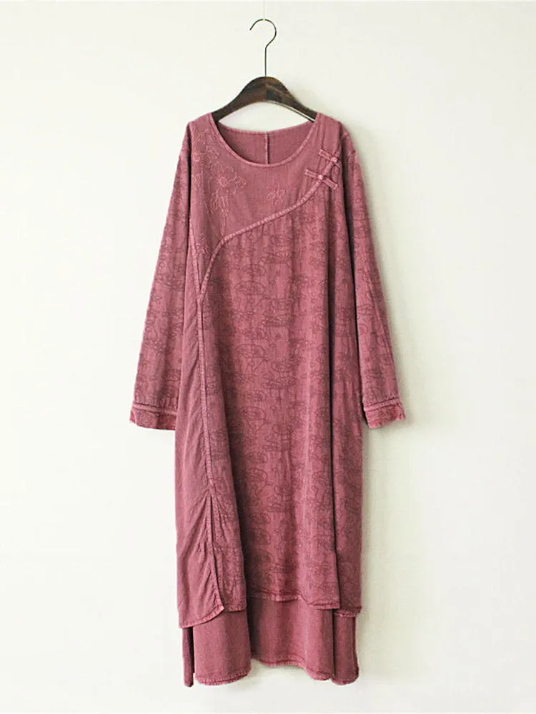 Embroidered Layered Patchwork Women Dresses