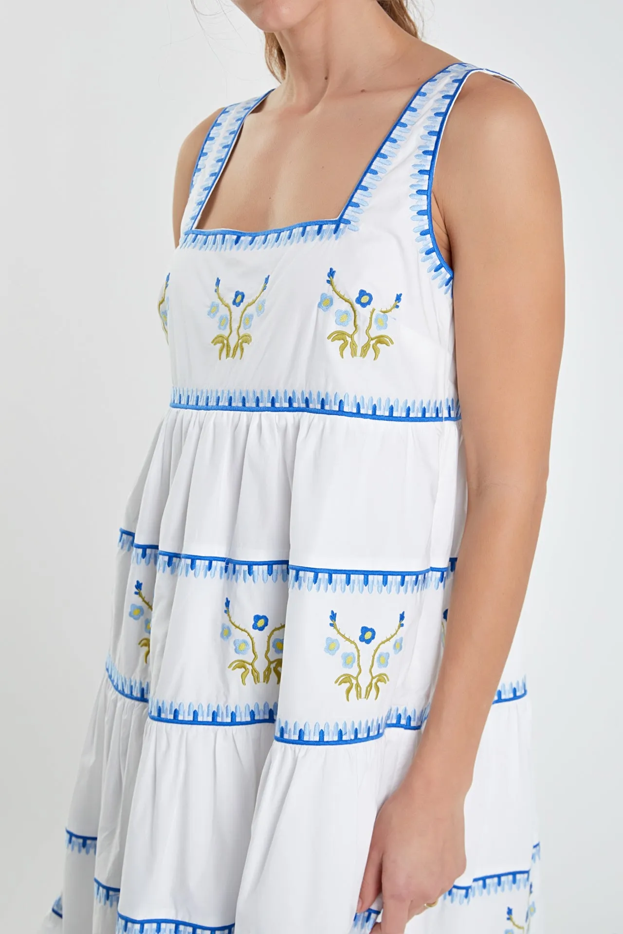 Embroidered Midi Dress