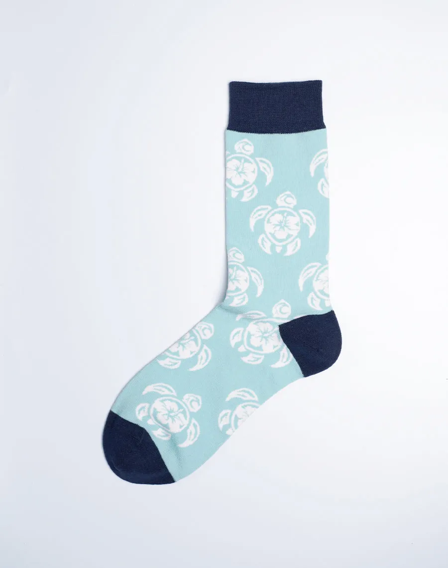 Family Tribal Turtle Tropical Matching Crew Socks | 3-Pair Bundle