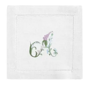 Floral Alphabet Cocktail Napkins