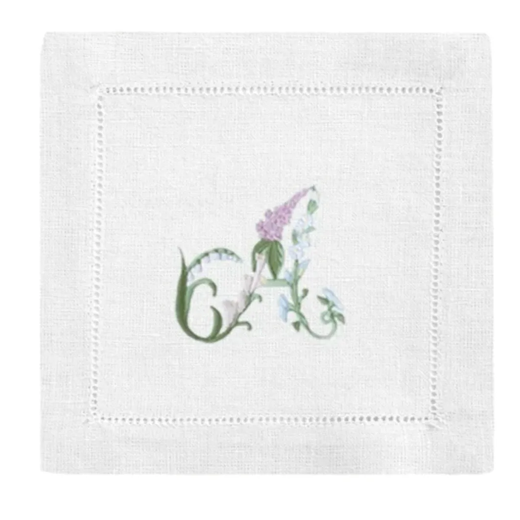 Floral Alphabet Cocktail Napkins