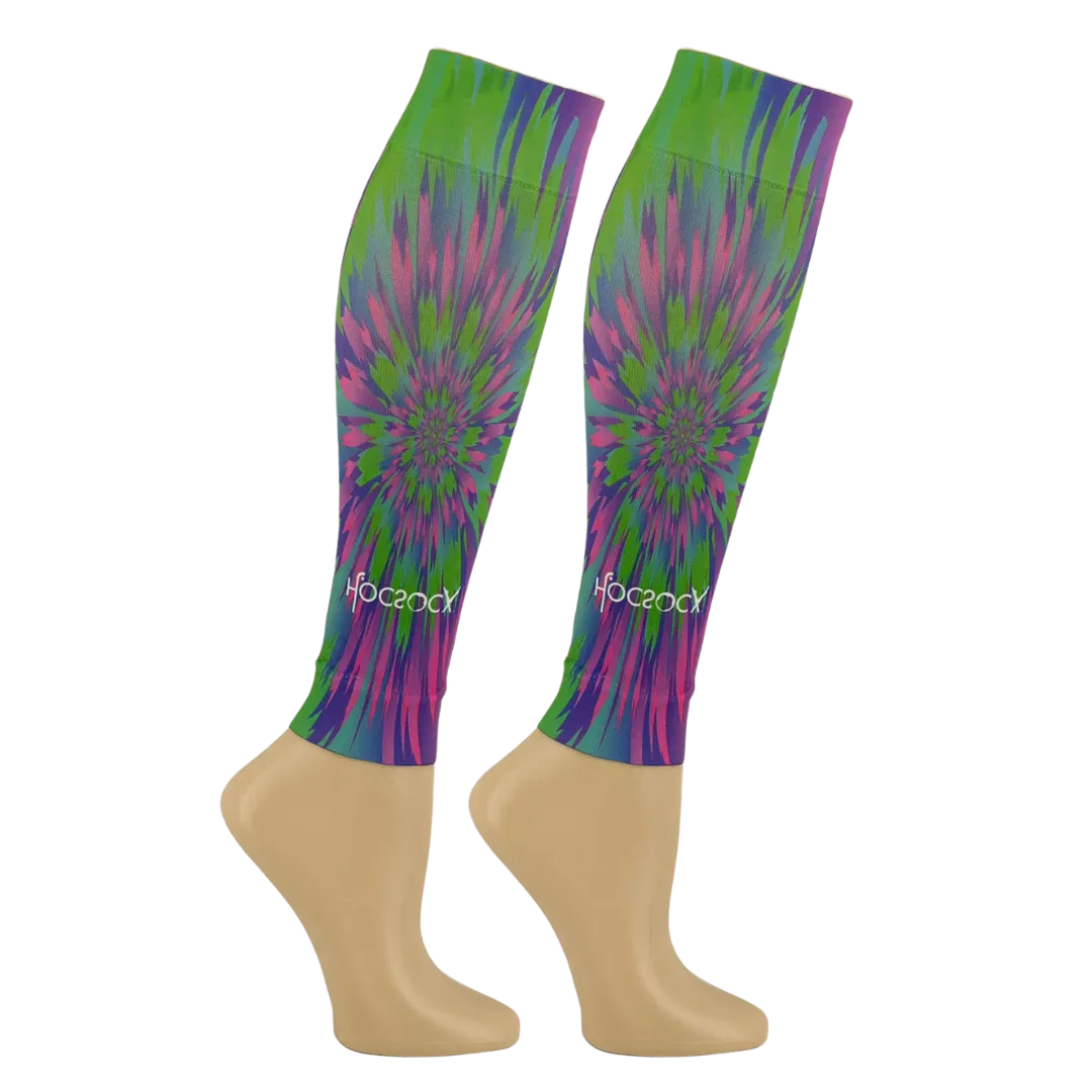Footless Psychedelic Green/Fuchsia Leg Sleeve