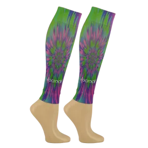 Footless Psychedelic Green/Fuchsia Leg Sleeve