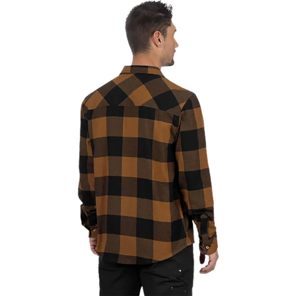FXR Timber Flannel Shirt Button-Up Copper/Black Brown