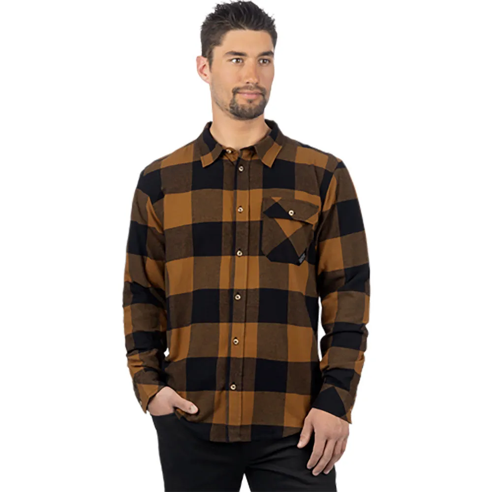 FXR Timber Flannel Shirt Button-Up Copper/Black Brown