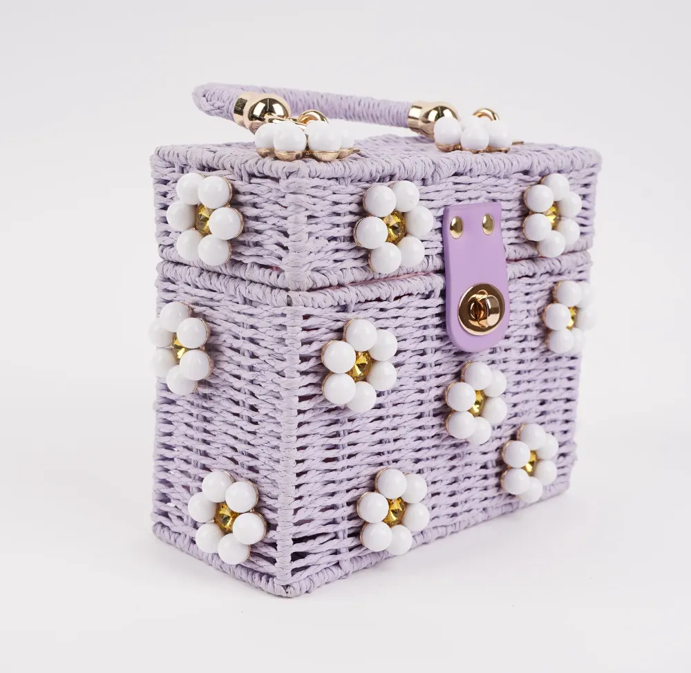 Hazy Lavender Daisy Bag - Lavender