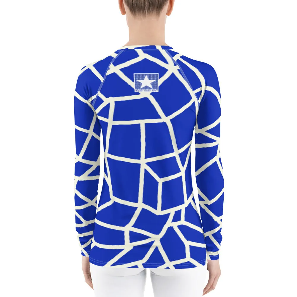 Insook Hwang's art_Net#1_Creative Mind_Women's rash guard_Blue