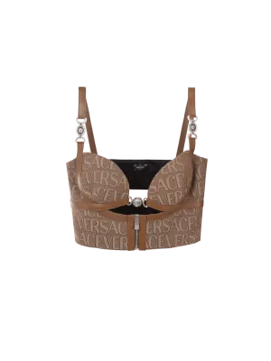 Jacquard Canvas Bralette Top