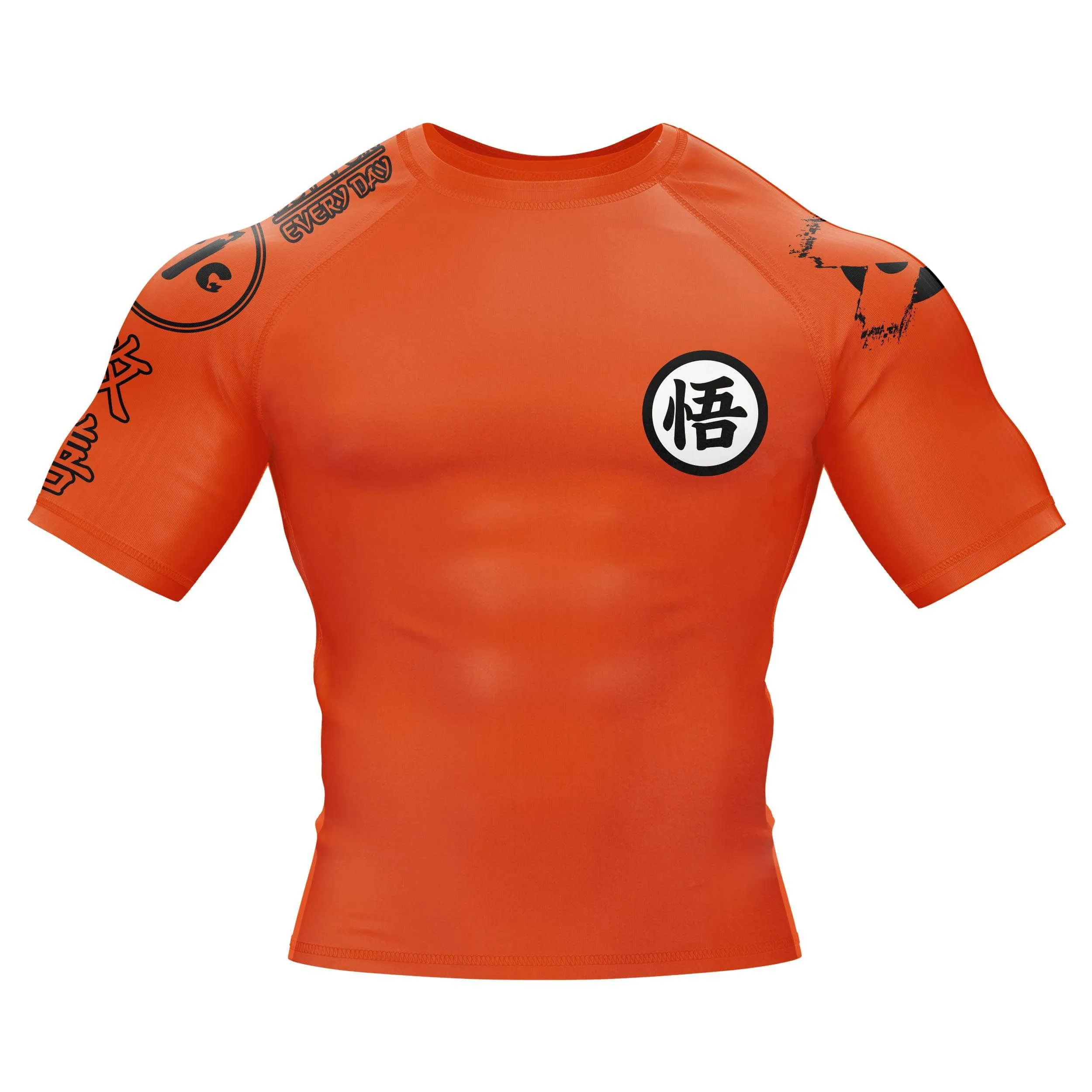 Kanji Orange BJJ Rash Guard