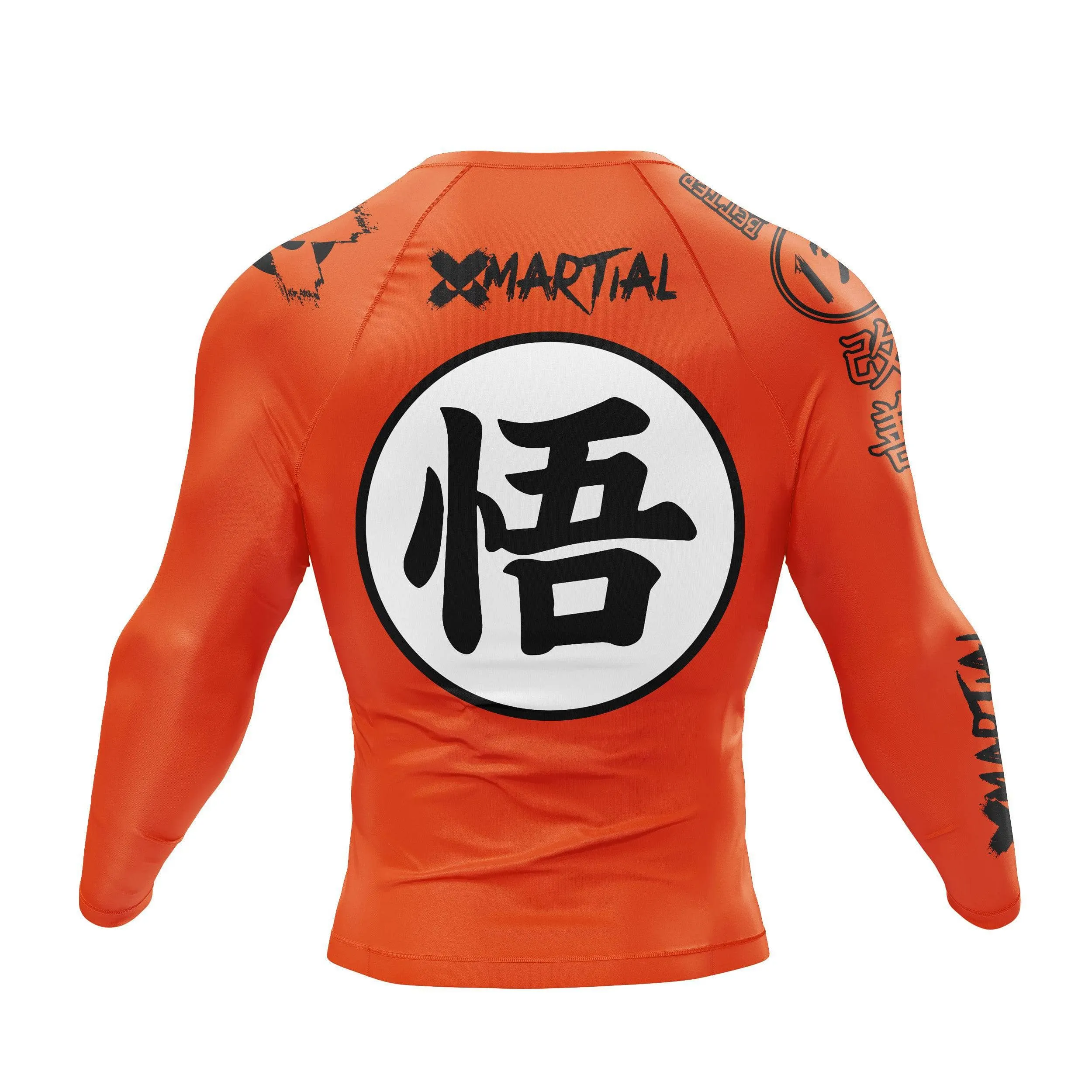 Kanji Orange BJJ Rash Guard