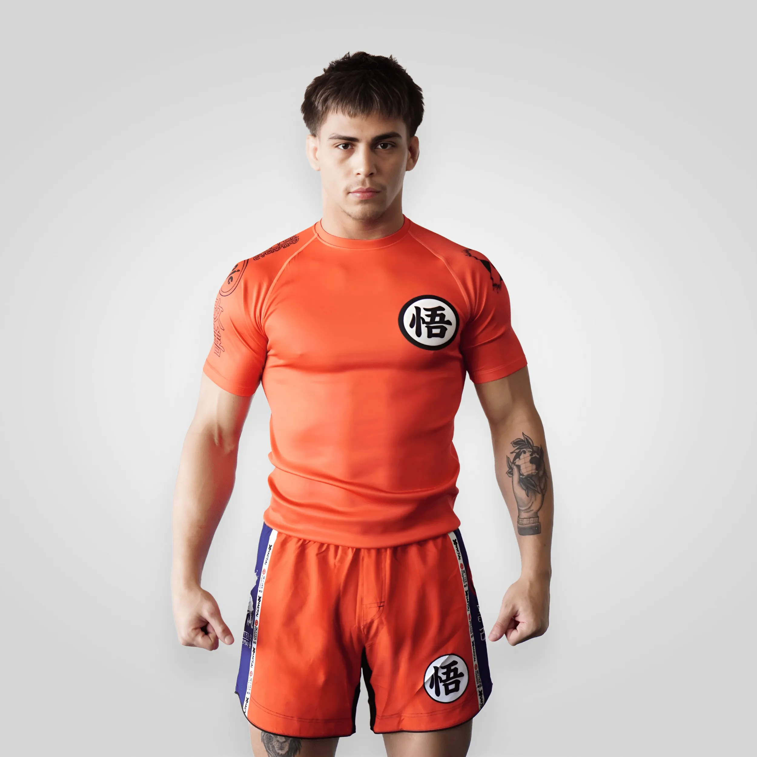 Kanji Orange BJJ Rash Guard