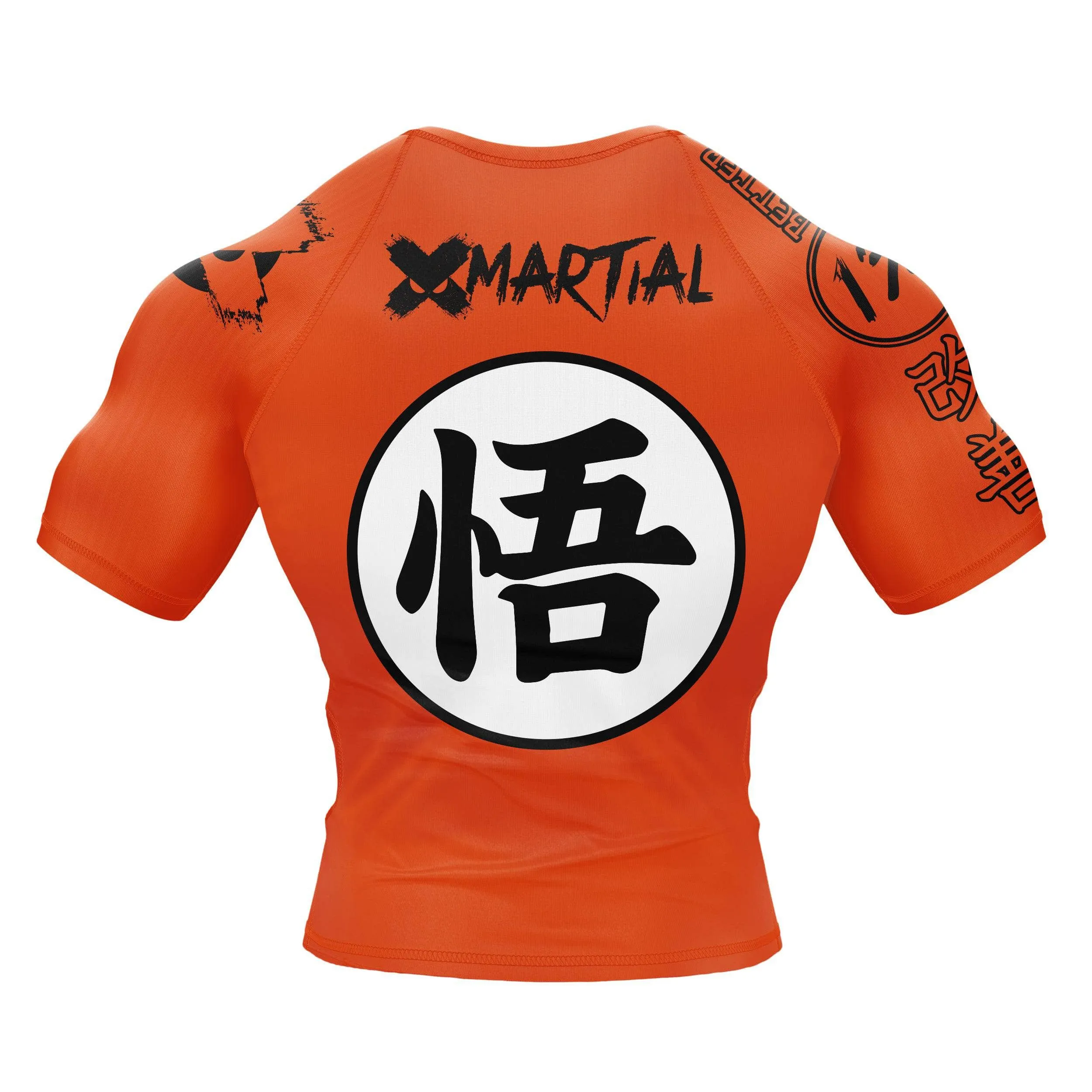 Kanji Orange BJJ Rash Guard