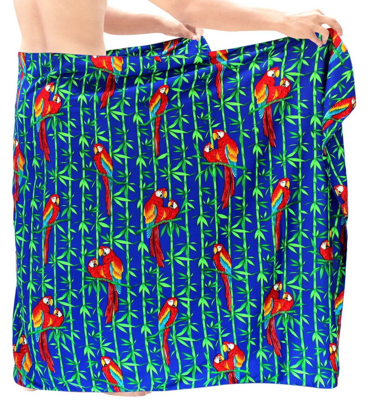 LA LEELA Men's Swimwear Cover Up Beach Sarong Swimsuit Wrap 72"x42" Royal Blue O245 137260