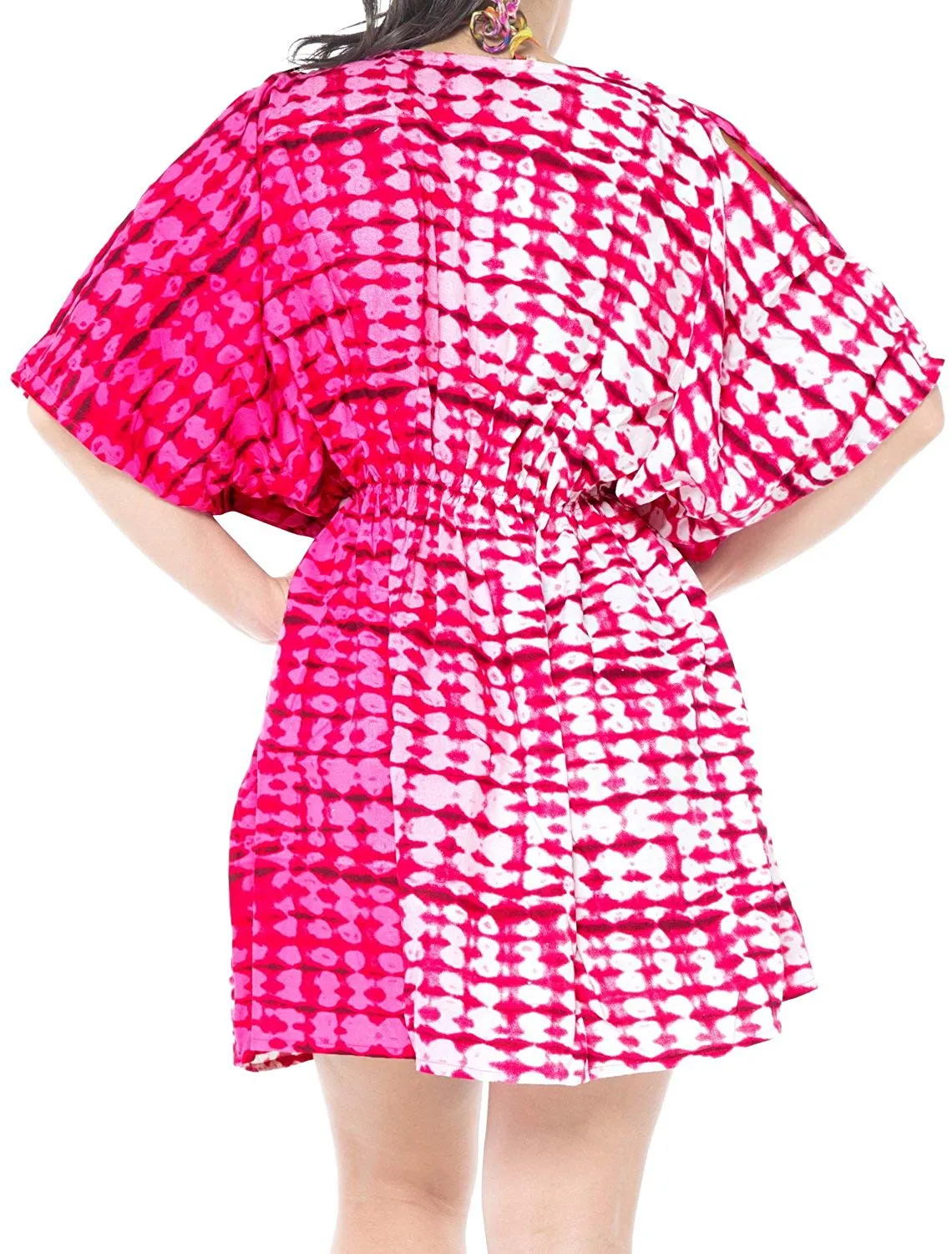 LA LEELA Women's Bikini wear Swimsuit Beach Cardigan Cover up Dress Printed