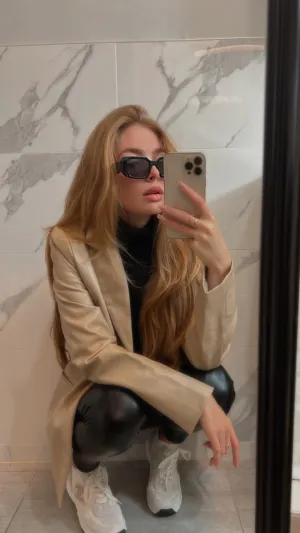 LEENA VEGAN OVERSIZED BLAZER