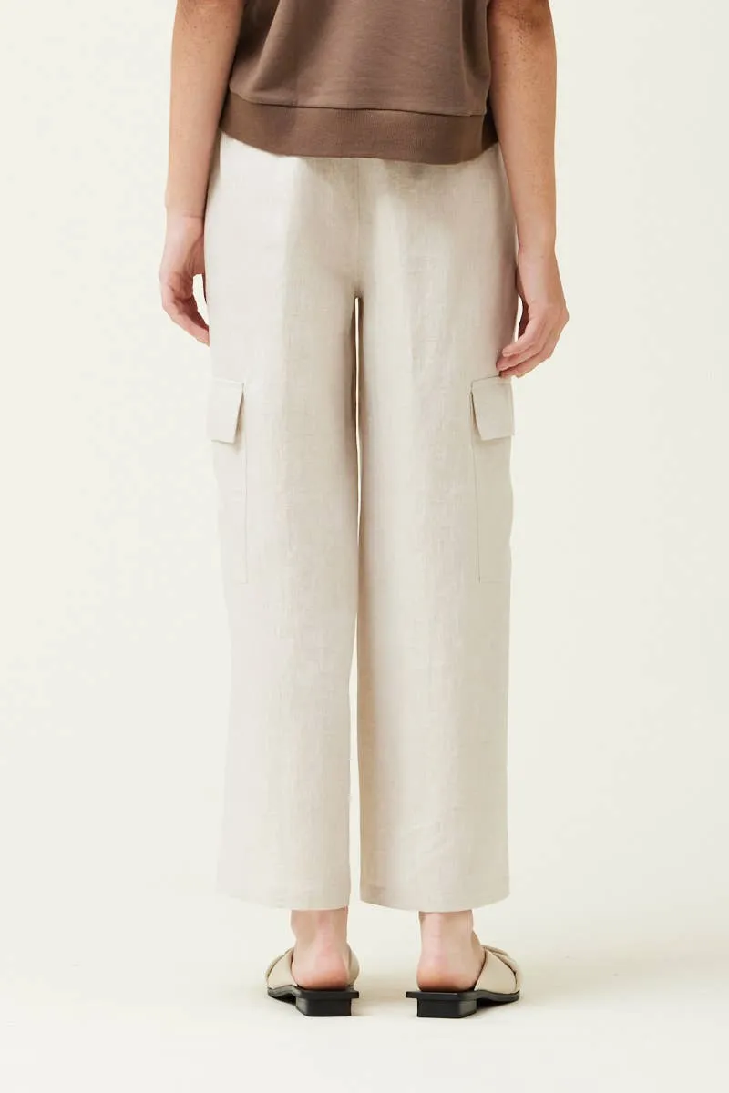 LINEN CARGO PANTS