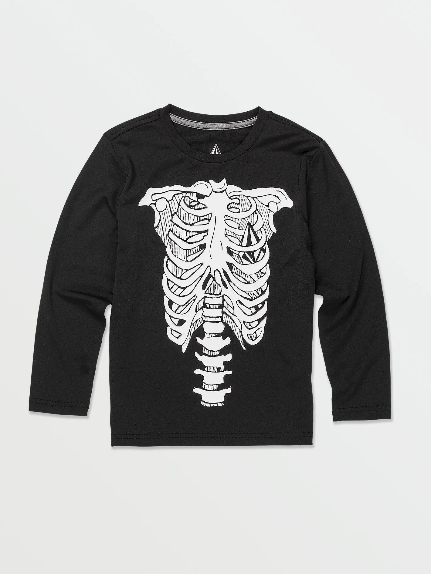Little Boys Skeleton Long Sleeve Rashguard - Black
