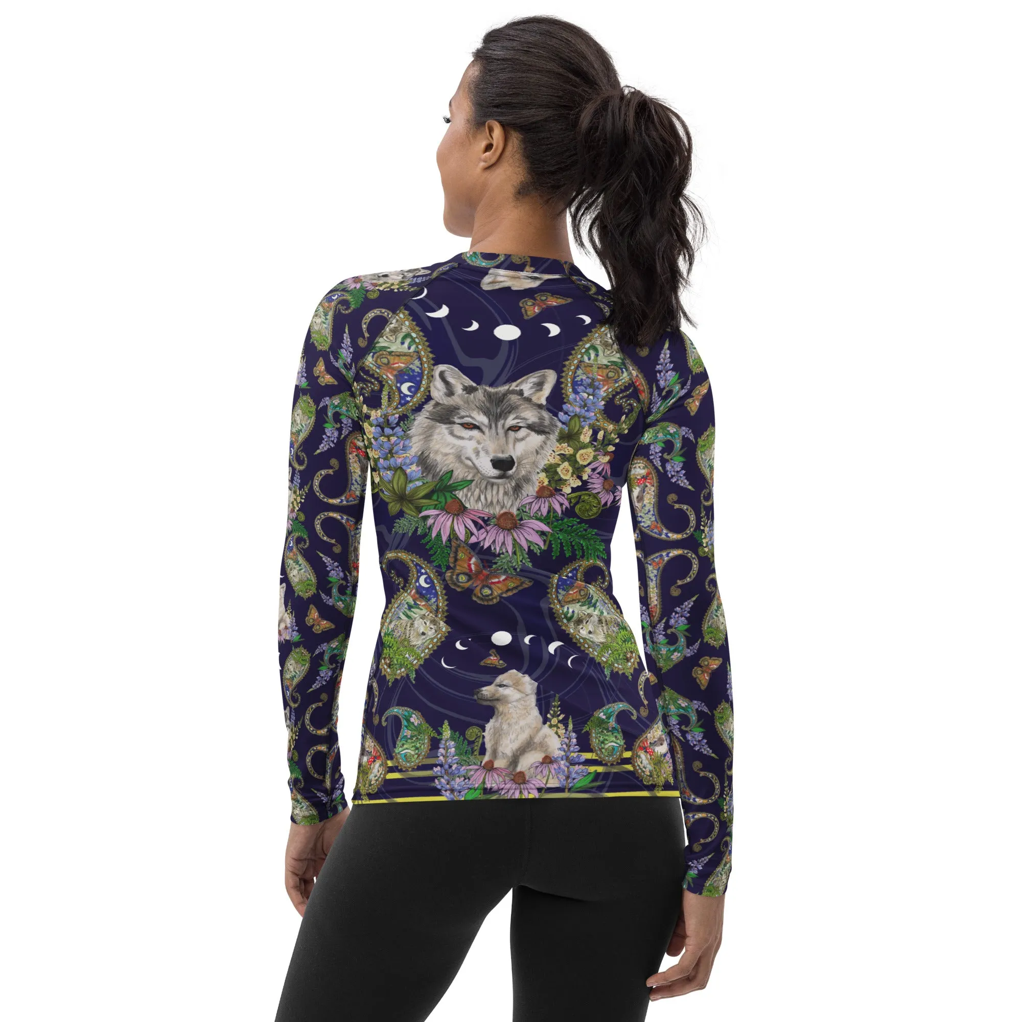 Lone Wolf & Cub Women's Rash Guard